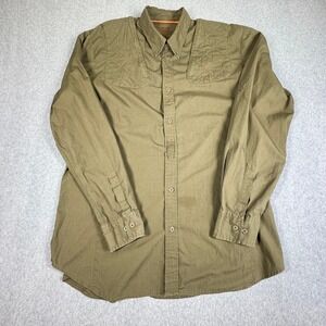 Beretta Shirt Mens‎ 3XL Green Canvas Quilted Shooting Hunting Button Up Fishing